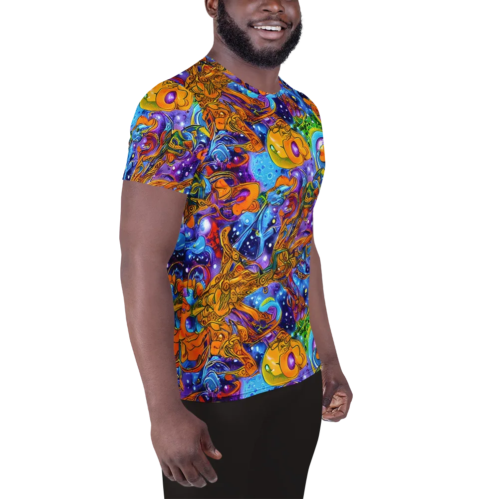 Ornamental Orbit on Men's Athletic T-Shirt — Right