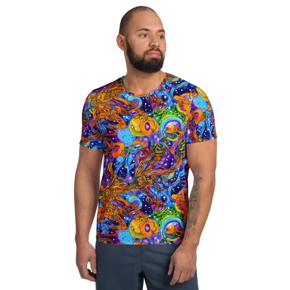 Ornamental Orbit on Men's Athletic T-Shirt — Front