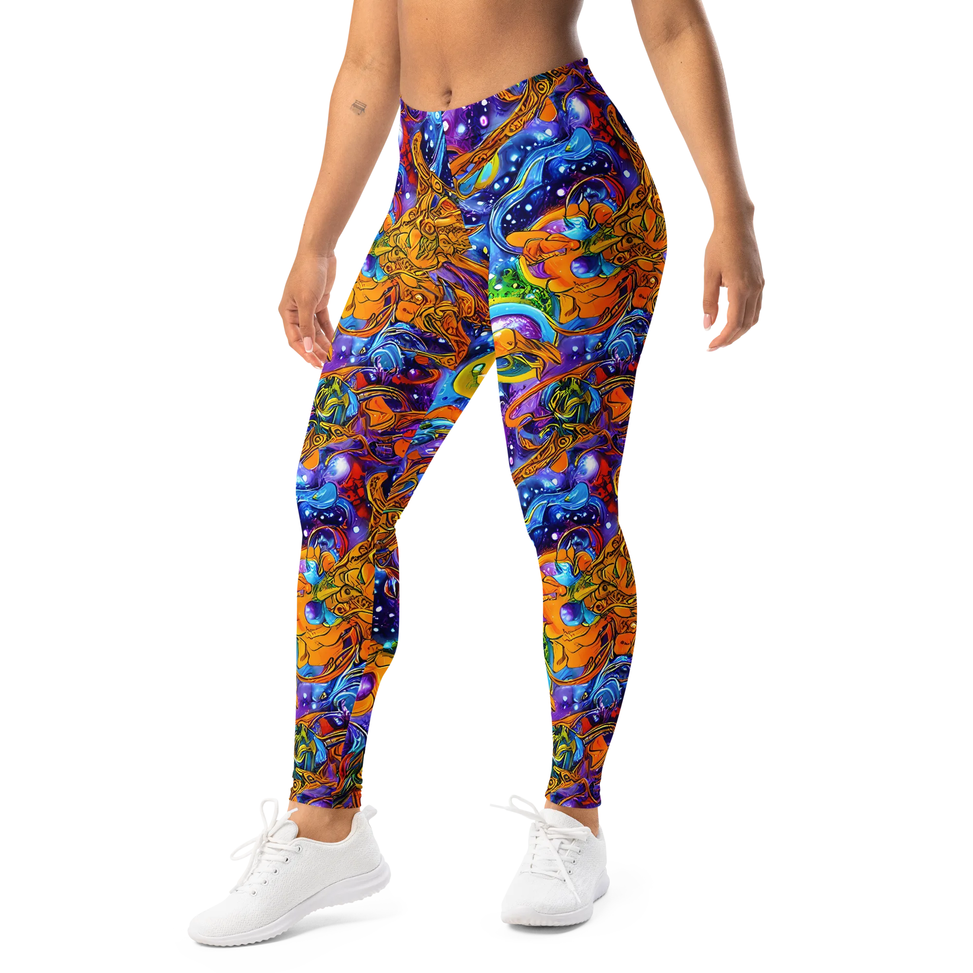 Ornamental Orbit on Leggings — Left Front