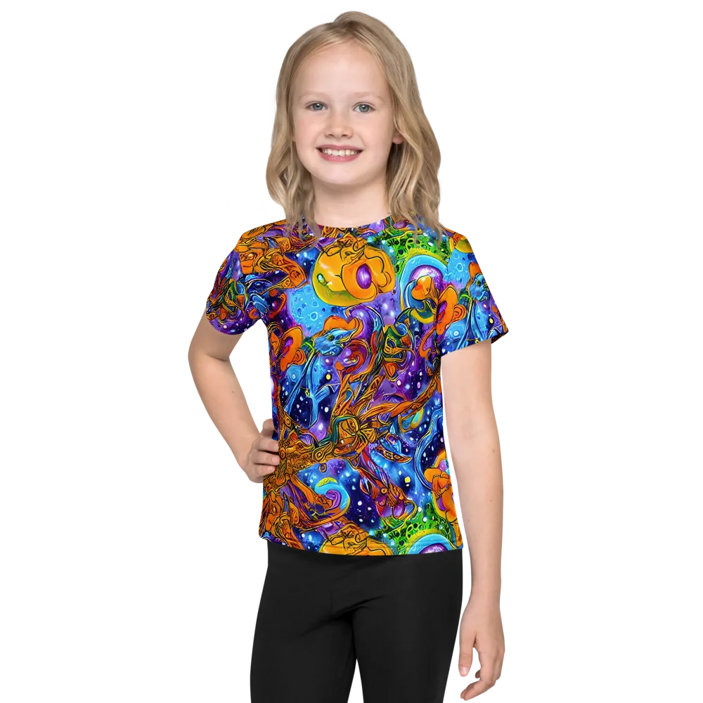 Ornamental Orbit on Kids Crew Neck T-Shirt — Front