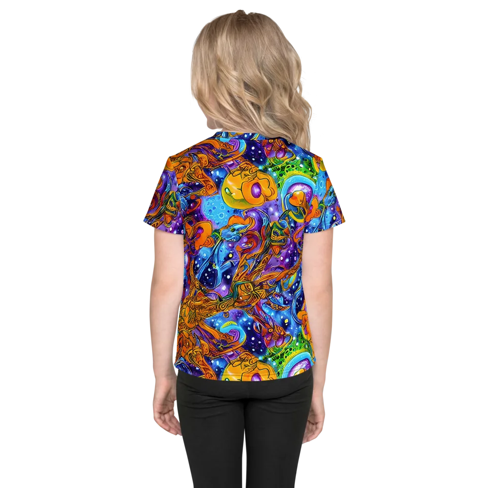 Ornamental Orbit on Kids Crew Neck T-Shirt — Back