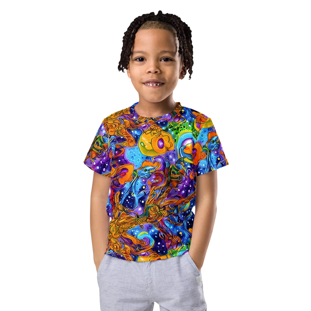 Ornamental Orbit on Kids Crew Neck T-Shirt — Front