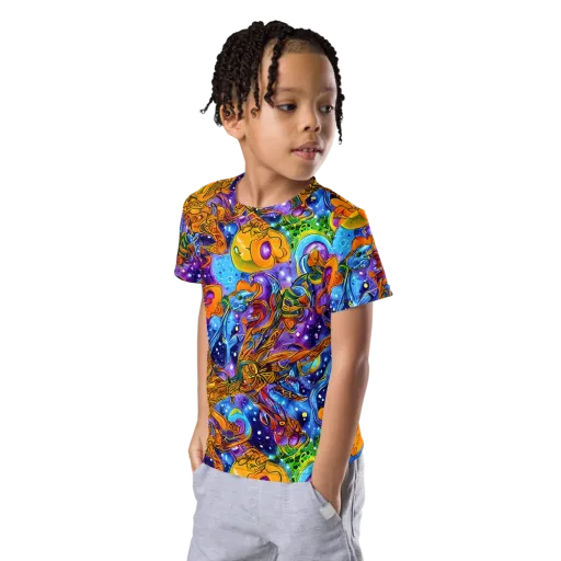 Ornamental Orbit on a Kids Crew Neck T-Shirt