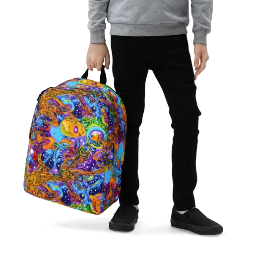 Ornamental Orbit on a Minimalist Backpack