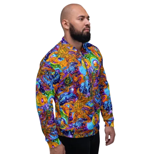 Ornamental Orbit on a Bomber Jacket