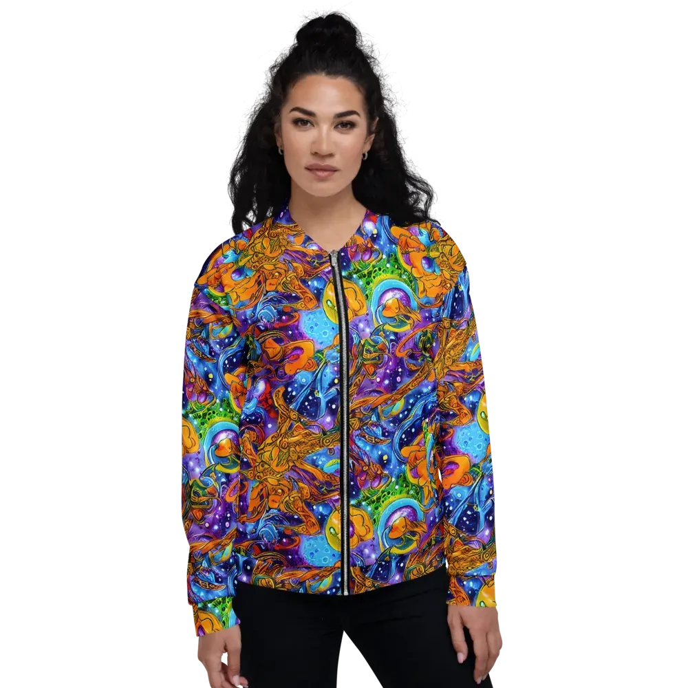 Ornamental Orbit on Bomber Jacket — Front