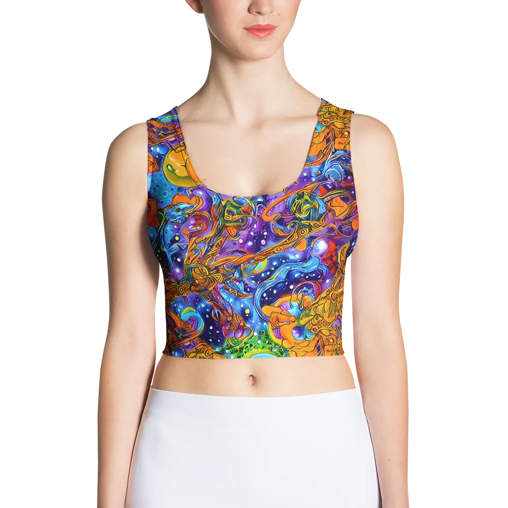 Ornamental Orbit on Crop Top — Front