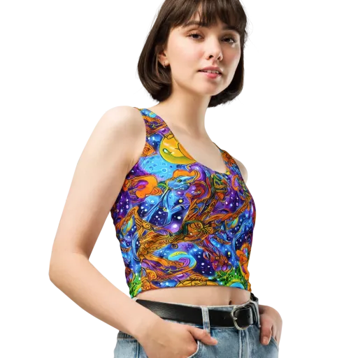 Ornamental Orbit on a Crop Top