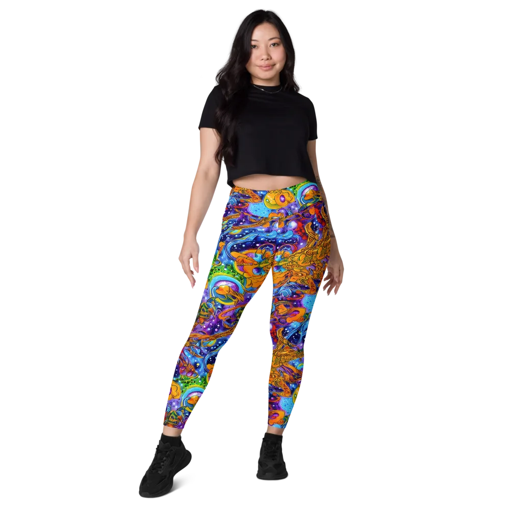 Ornamental Orbit on Leggings with Pockets — Front