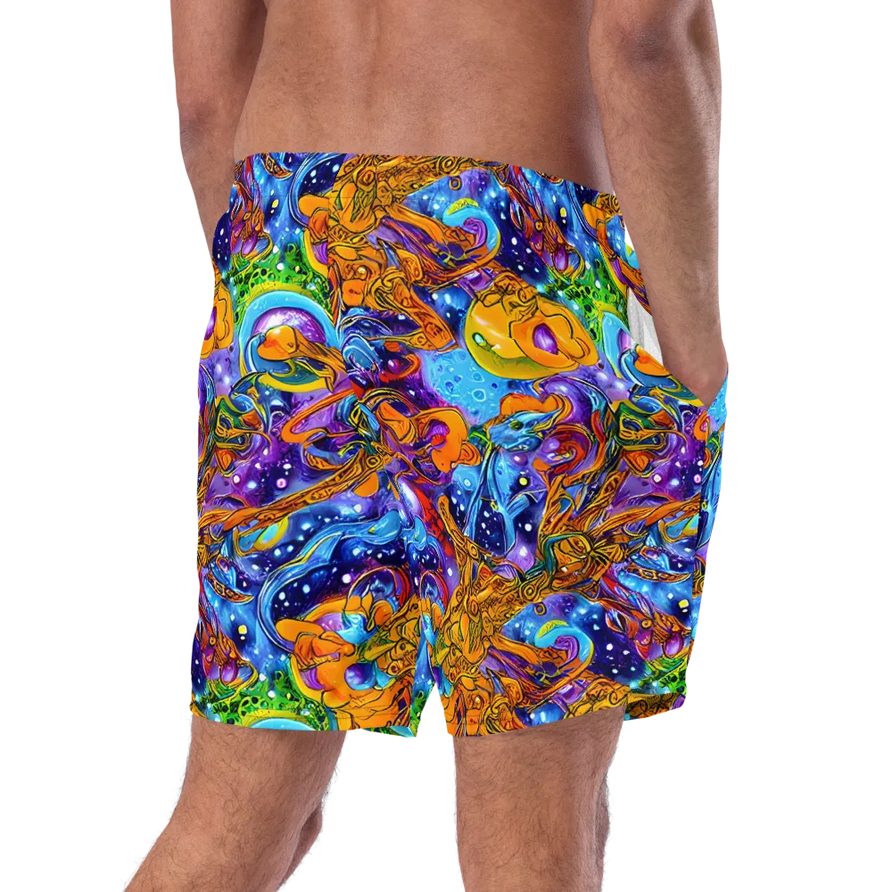 Ornamental Orbit on Swim Trunks — Right Back