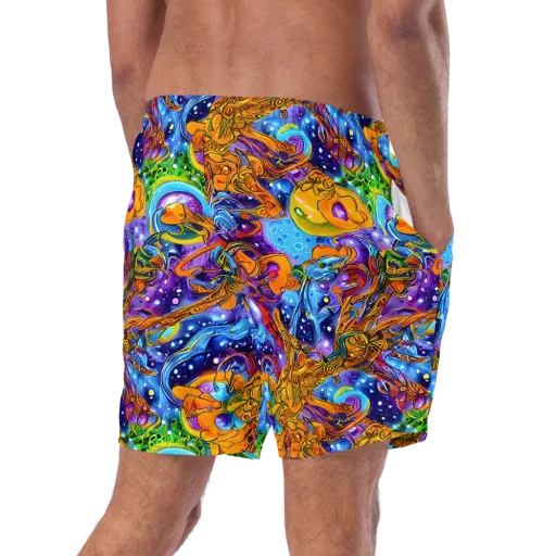 Ornamental Orbit on a Swim Trunks