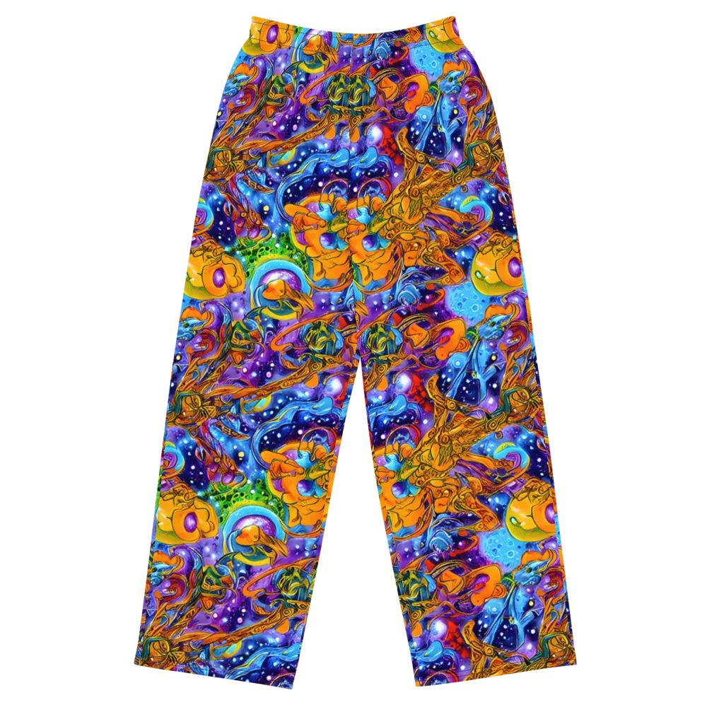 Ornamental Orbit on Wide-Leg Pants — Front