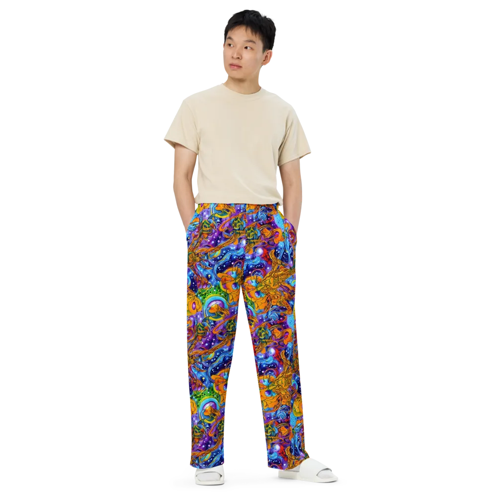 Ornamental Orbit on Wide-Leg Pants — Front