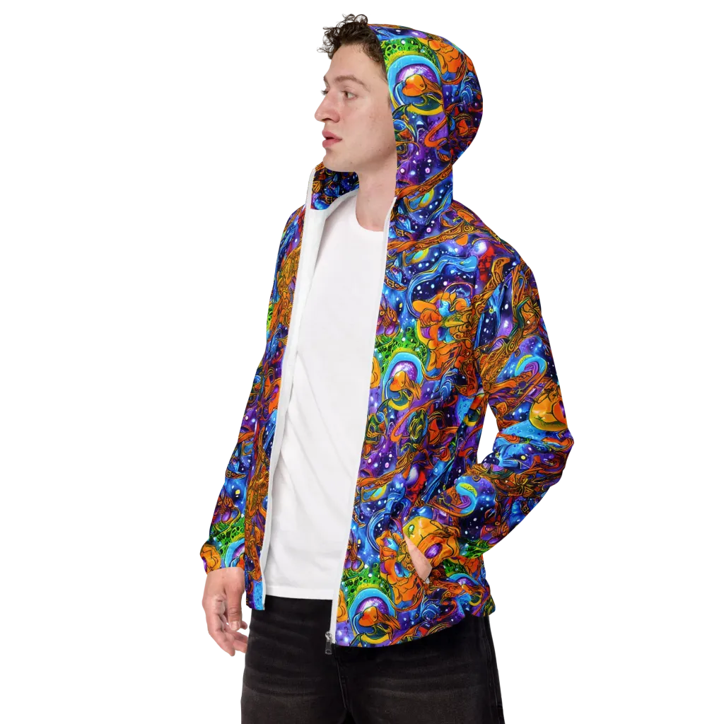 Ornamental Orbit on Men's Windbreaker — Left Front