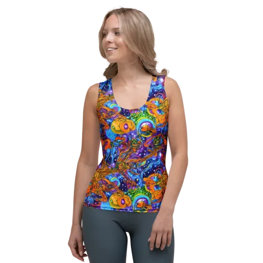 Ornamental Orbit on a Women's Tank Top