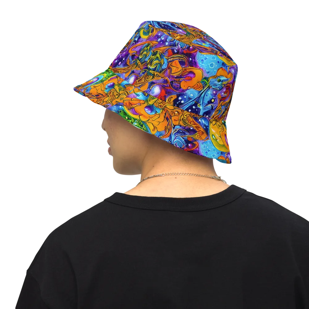 Ornamental Orbit on Reversible Bucket Hat — Back Inside