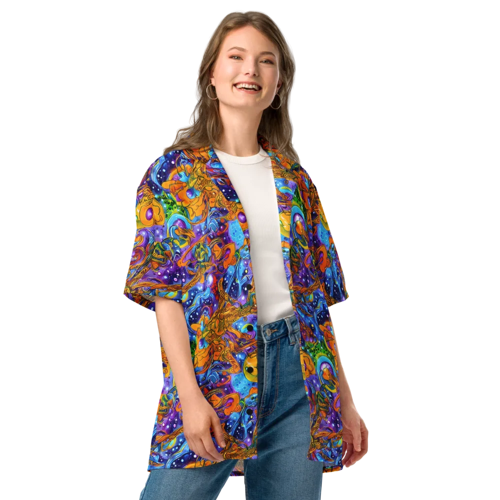Ornamental Orbit on Button Shirt — Front