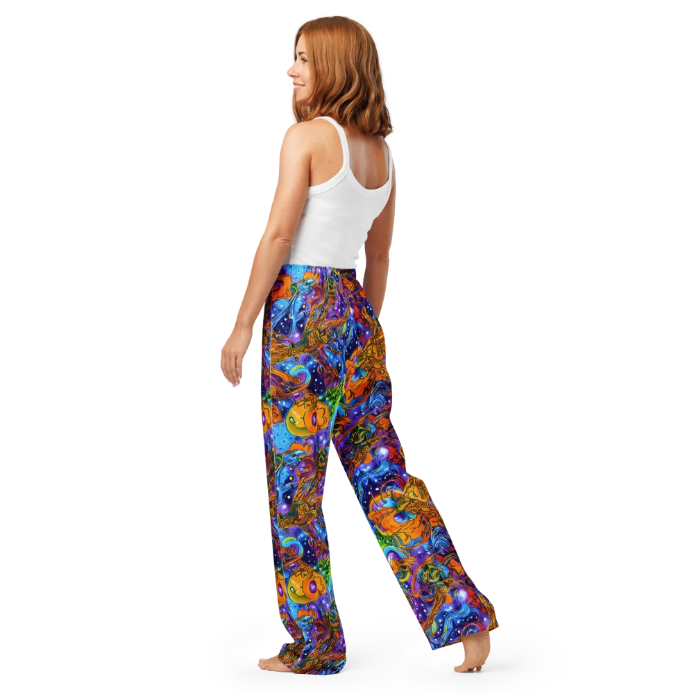 Ornamental Orbit on Women's Pajama Pants — Back