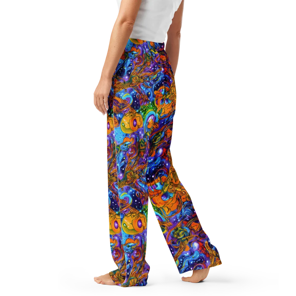 Ornamental Orbit on Women's Pajama Pants — Left