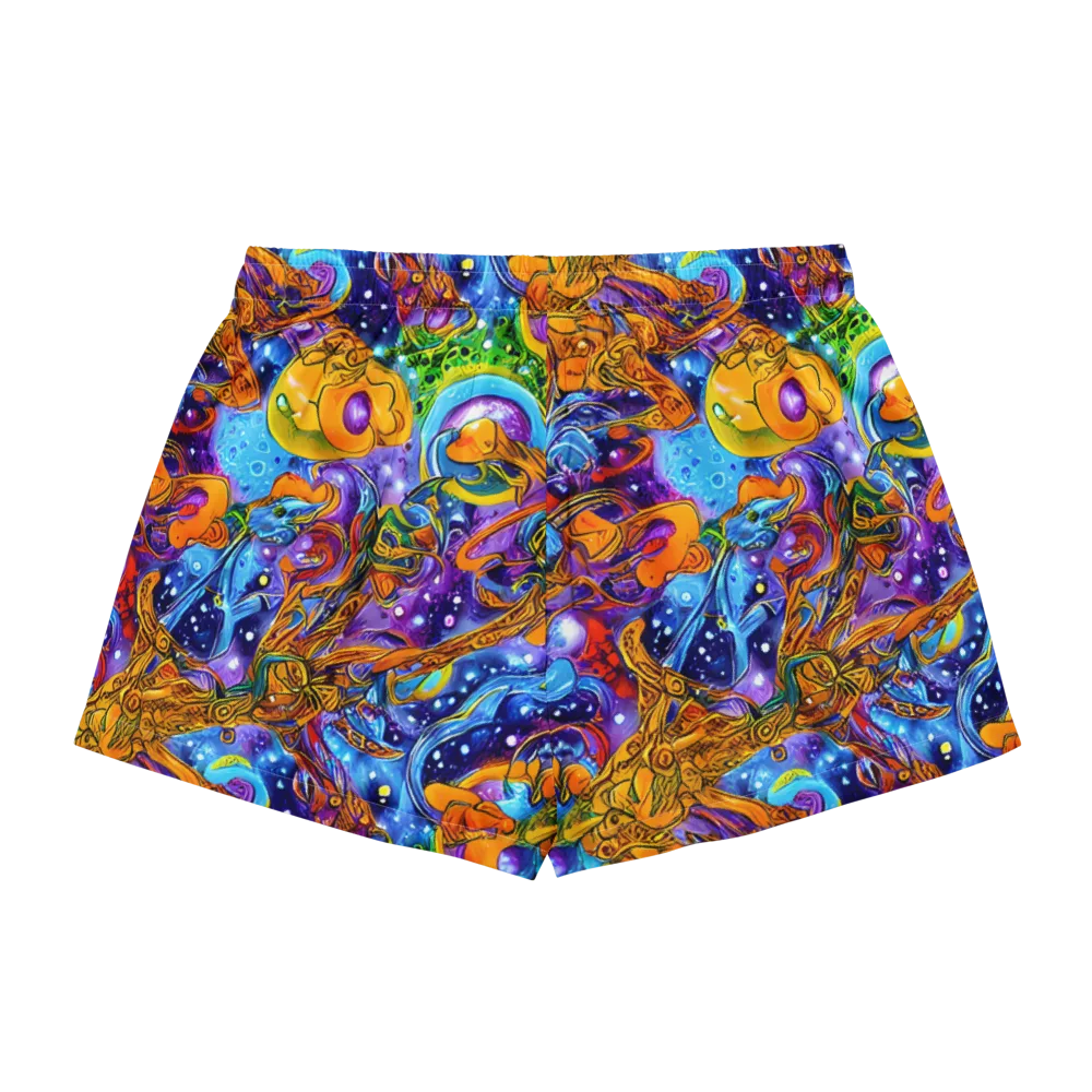 Ornamental Orbit on Women's Pajama Shorts — Back
