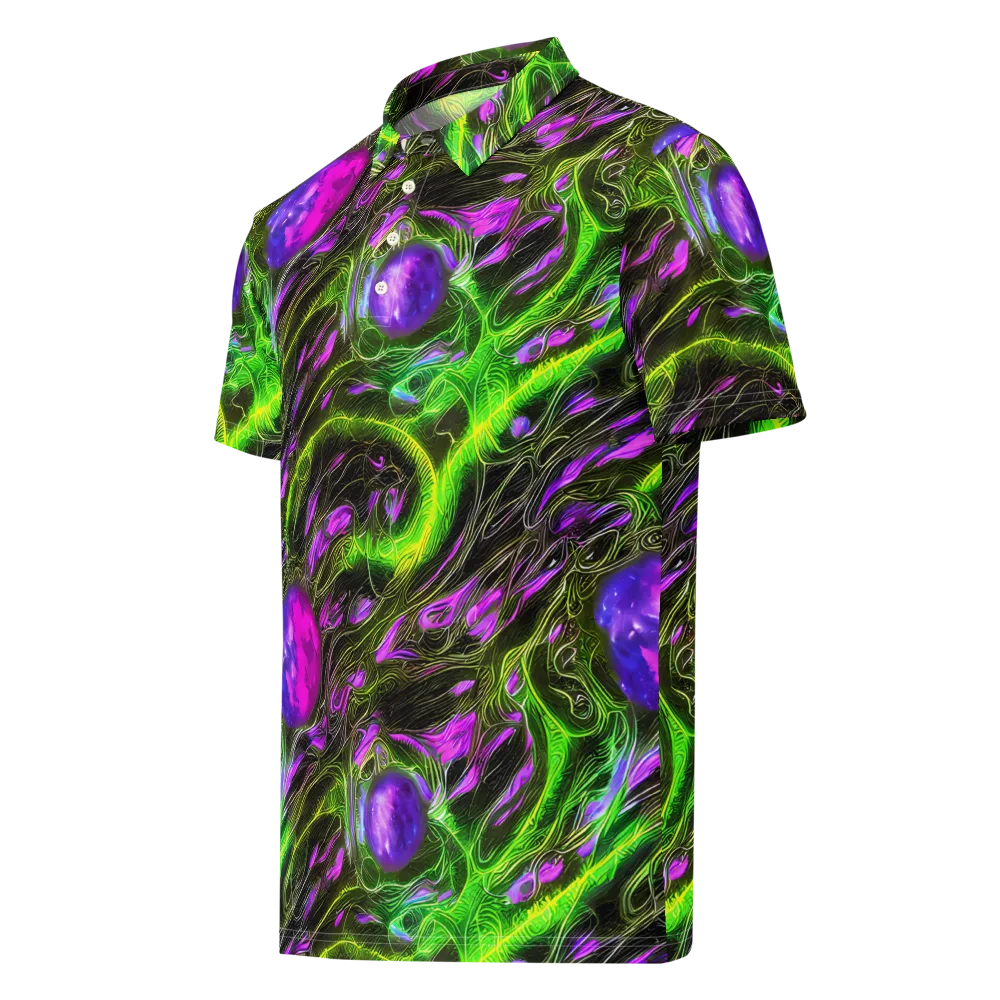 Neon Vine Reverie on Men's Slim Fit Polo Shirt — Left Front