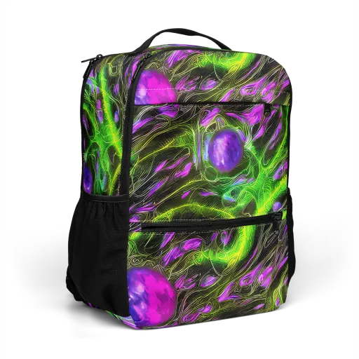 Neon Vine Reverie on a Utility Backpack