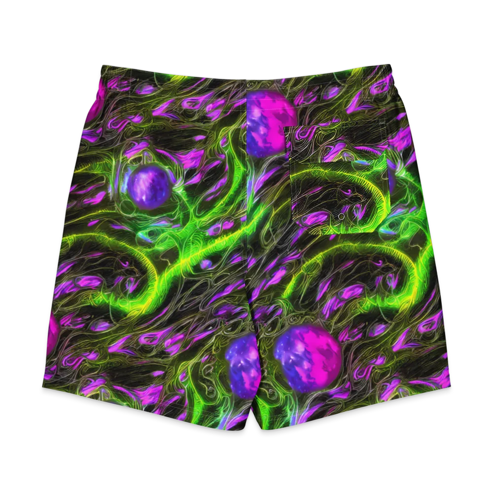 Neon Vine Reverie on Men's Board Shorts — Back