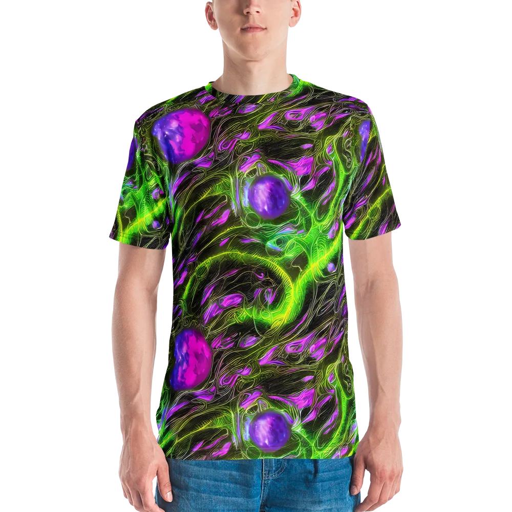 Neon Vine Reverie on Men's Crew Neck T-Shirt — Front