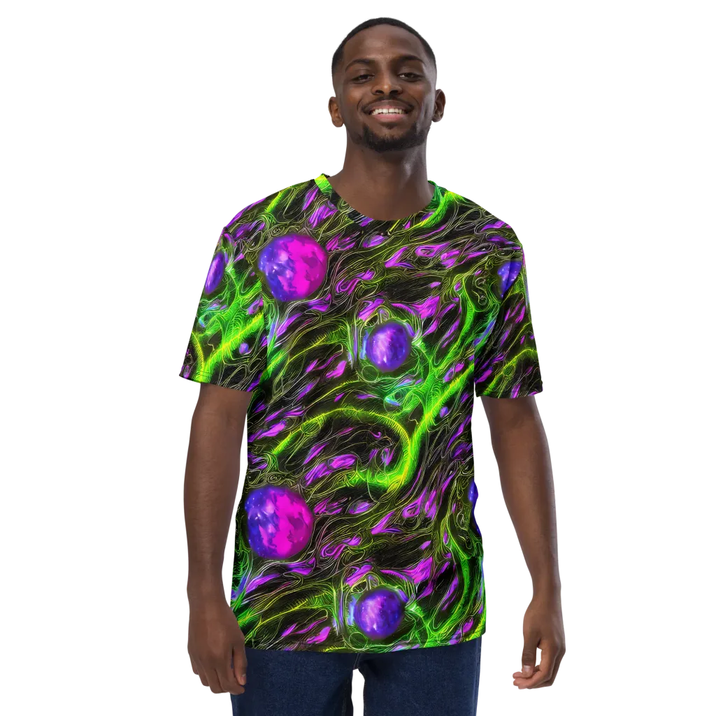 Neon Vine Reverie on Men's Crew Neck T-Shirt — Front