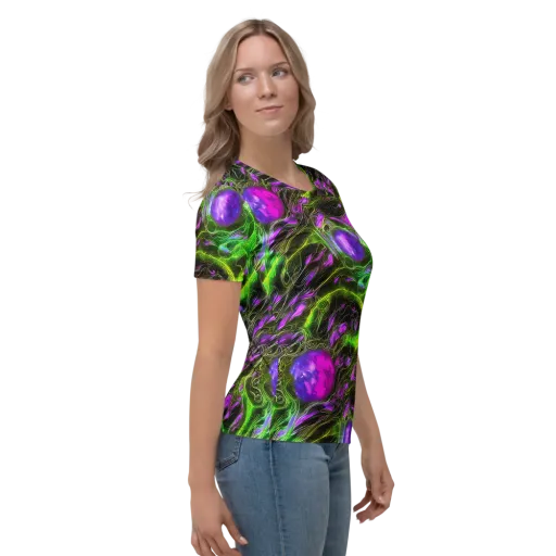 Neon Vine Reverie on a Women's Crew Neck T-Shirt