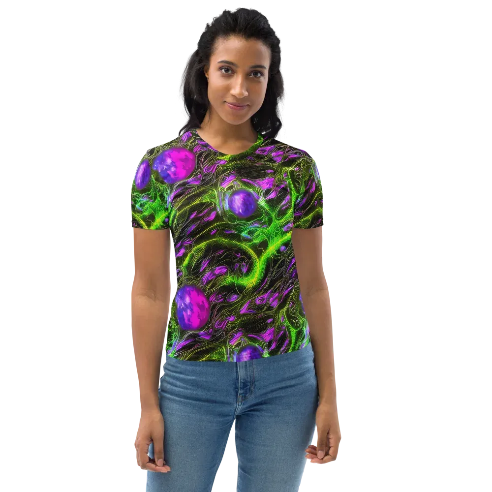 Neon Vine Reverie on Women's Crew Neck T-Shirt — Front