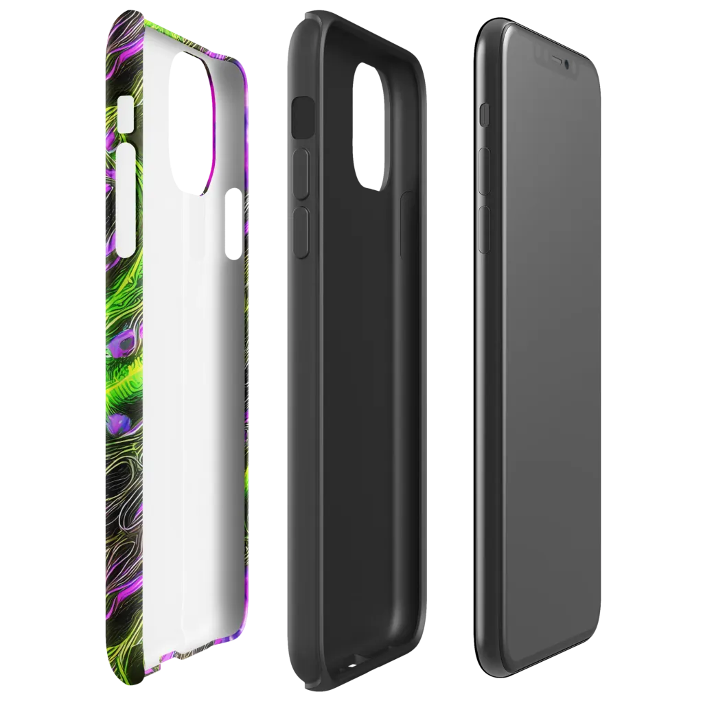 Neon Vine Reverie on Tough Case for iPhone® — Right