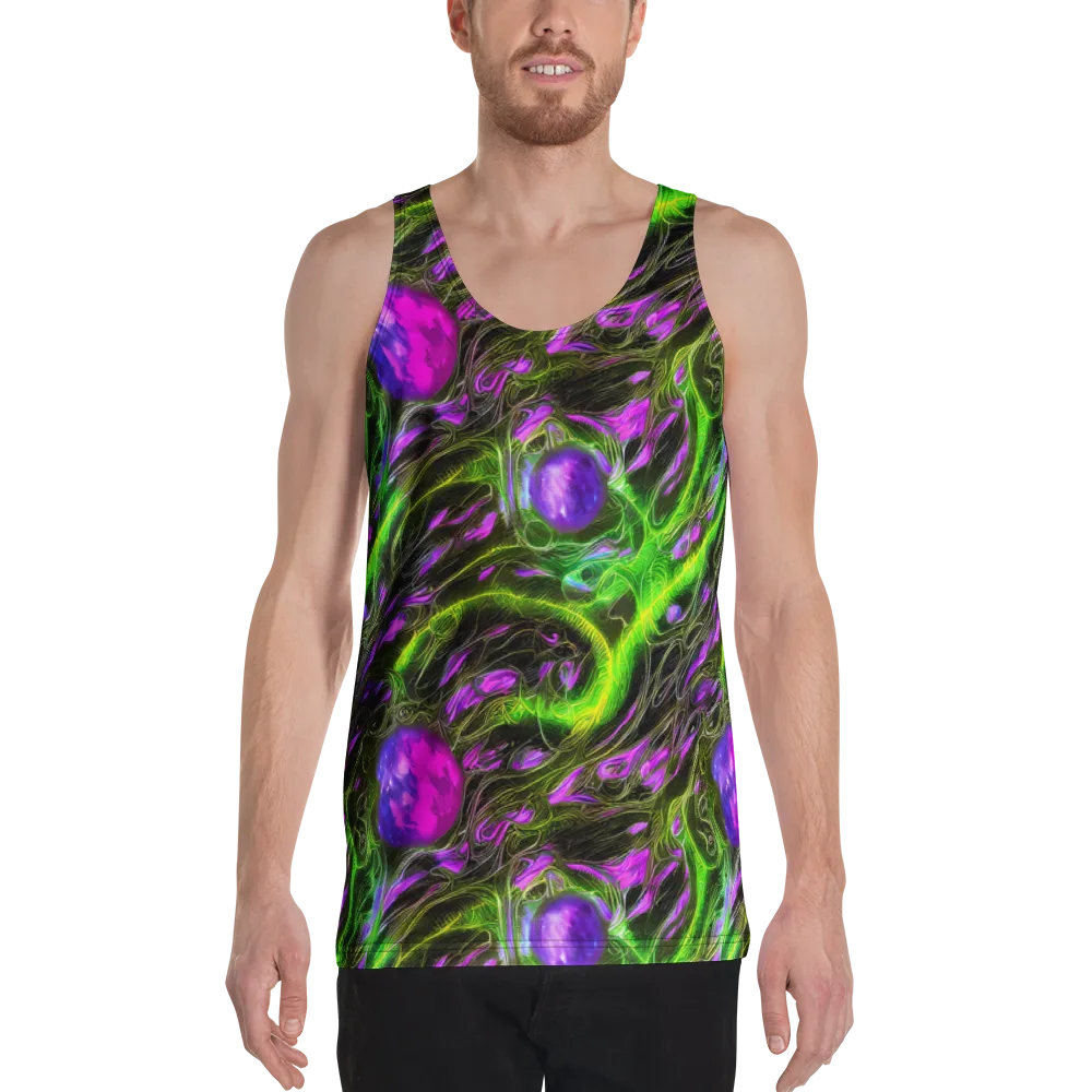 Neon Vine Reverie on Men's Tank Top — Front