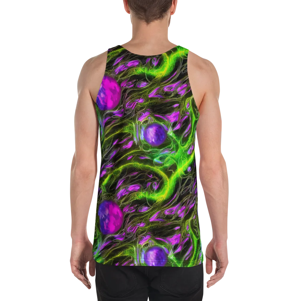 Neon Vine Reverie on Men's Tank Top — Back