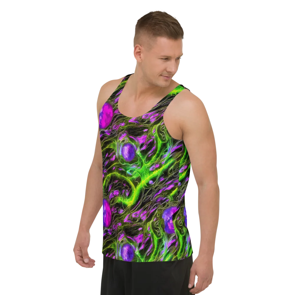 Neon Vine Reverie on Men's Tank Top — Left Front