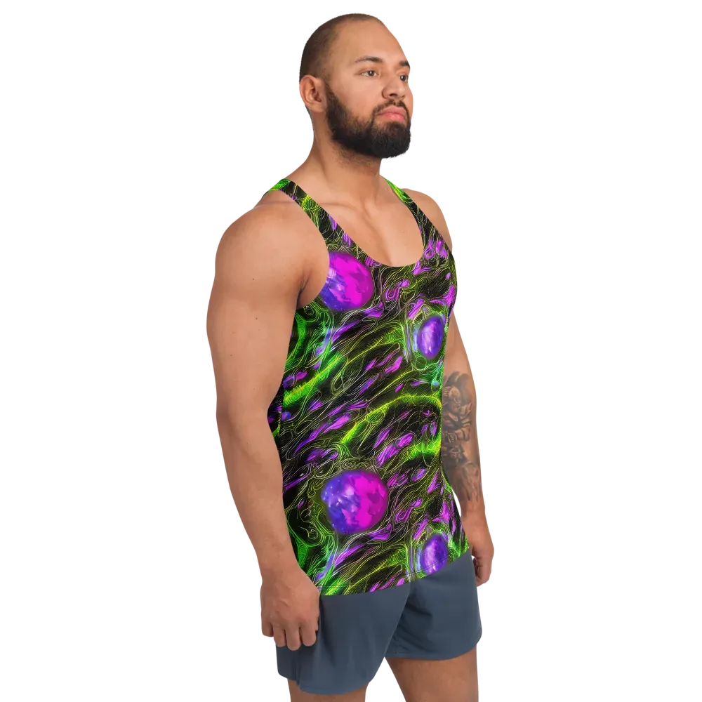 Neon Vine Reverie on Men's Tank Top — Right Front