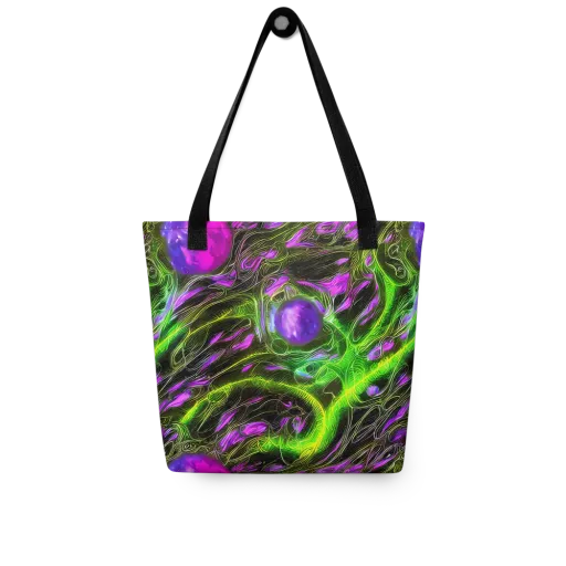 Neon Vine Reverie on a Tote Bag