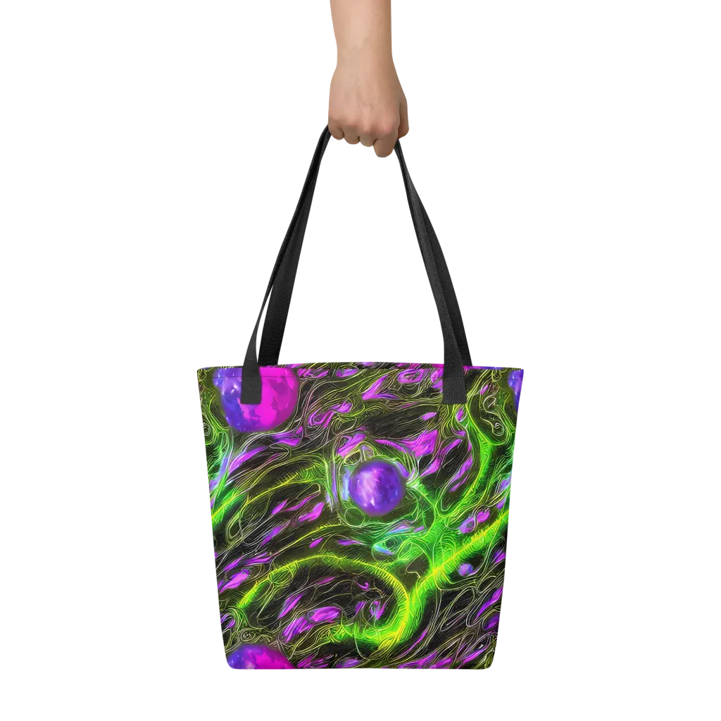 Neon Vine Reverie on Tote Bag — Front