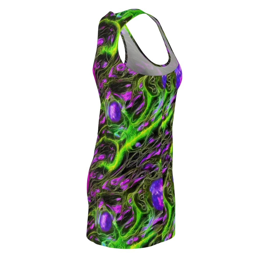 Neon Vine Reverie on Racerback Dress — Back Side