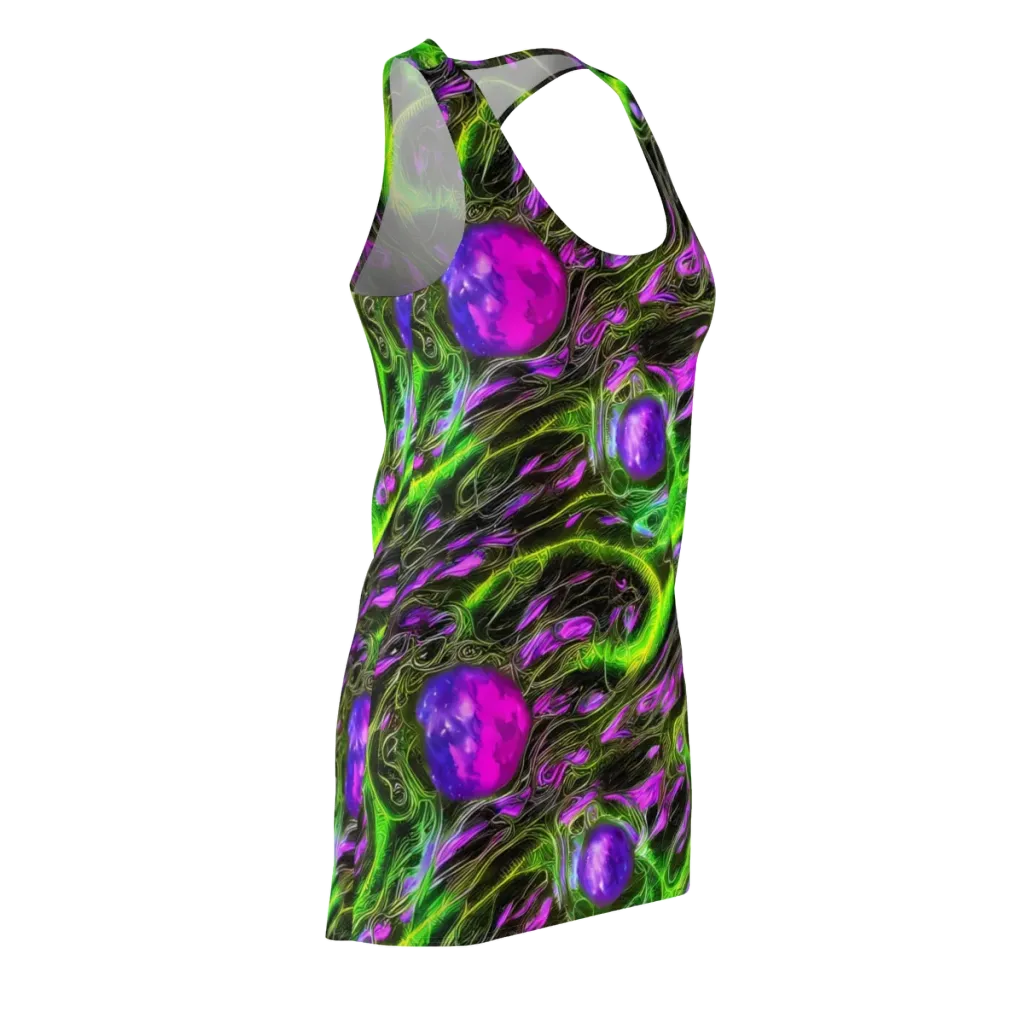 Neon Vine Reverie on Racerback Dress — Front Side