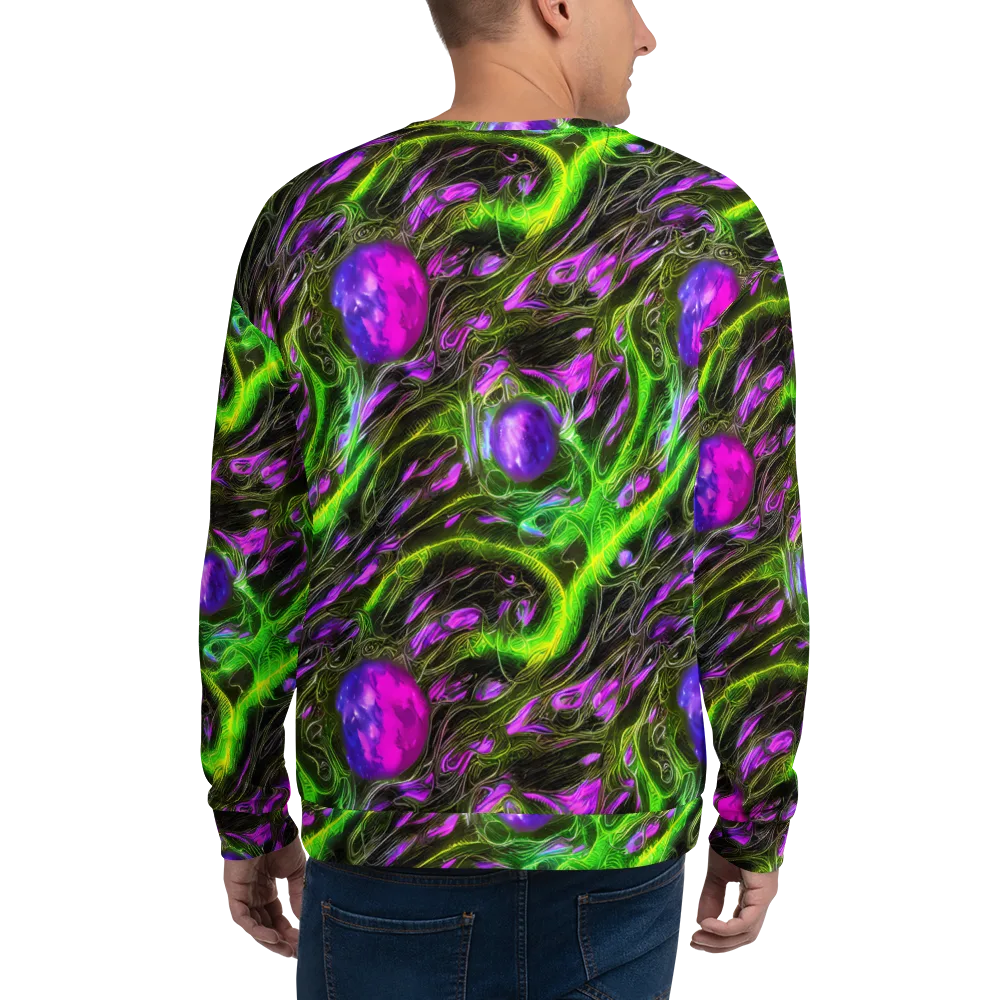 Neon Vine Reverie on Sweatshirt — Back