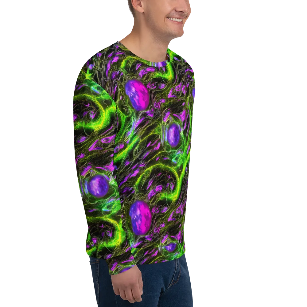 Neon Vine Reverie on Sweatshirt — Right Front