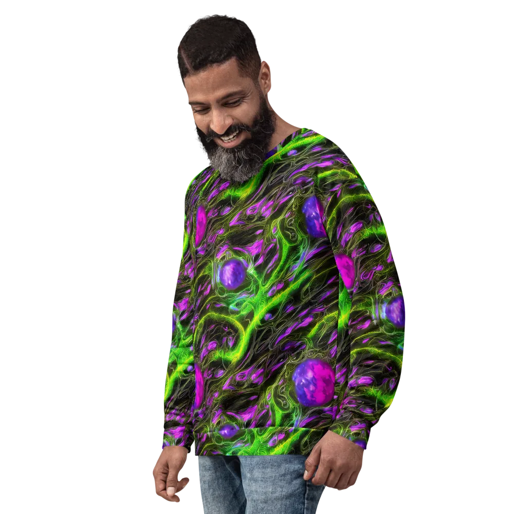 Neon Vine Reverie on Sweatshirt — Left Front