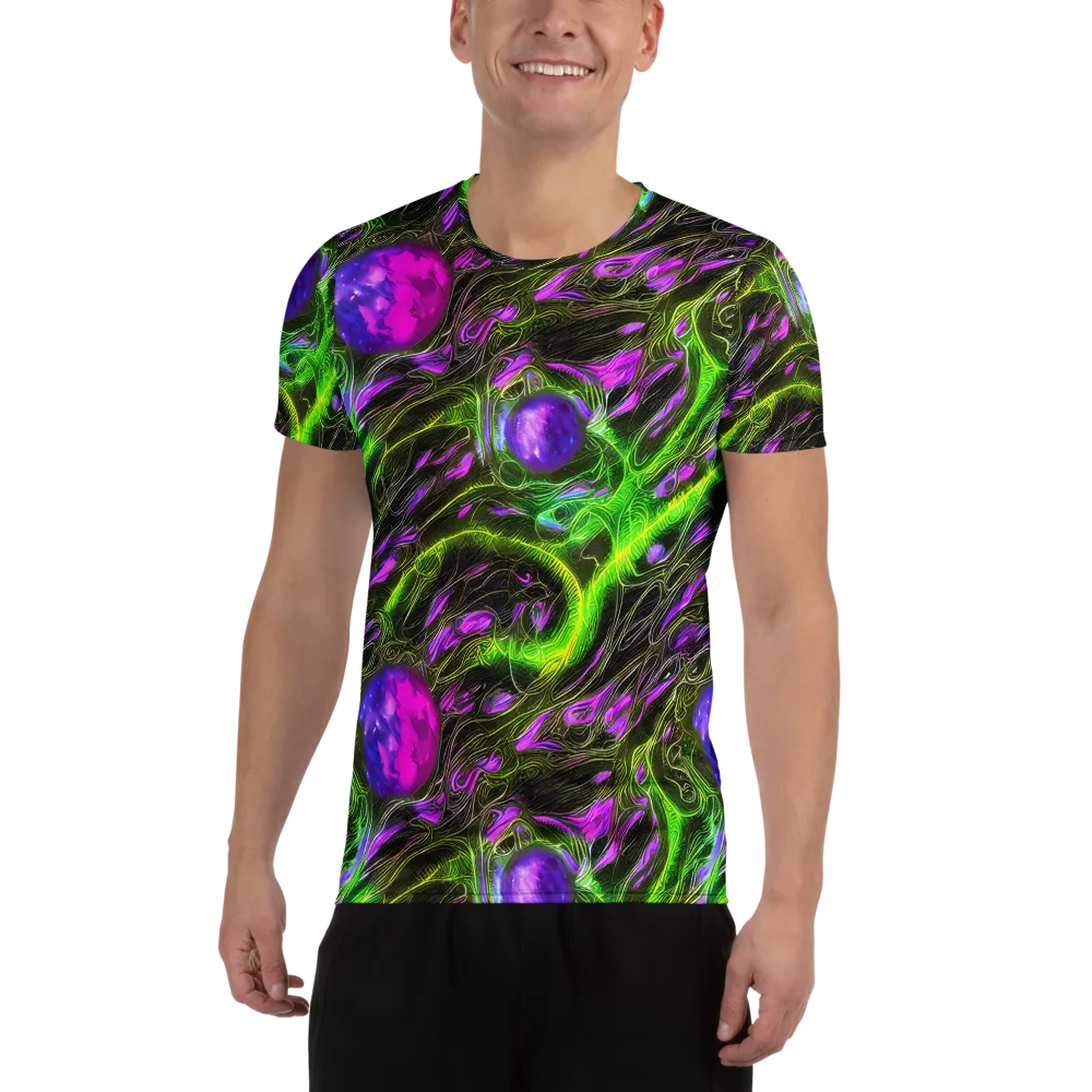 Neon Vine Reverie on Men's Athletic T-Shirt — Front