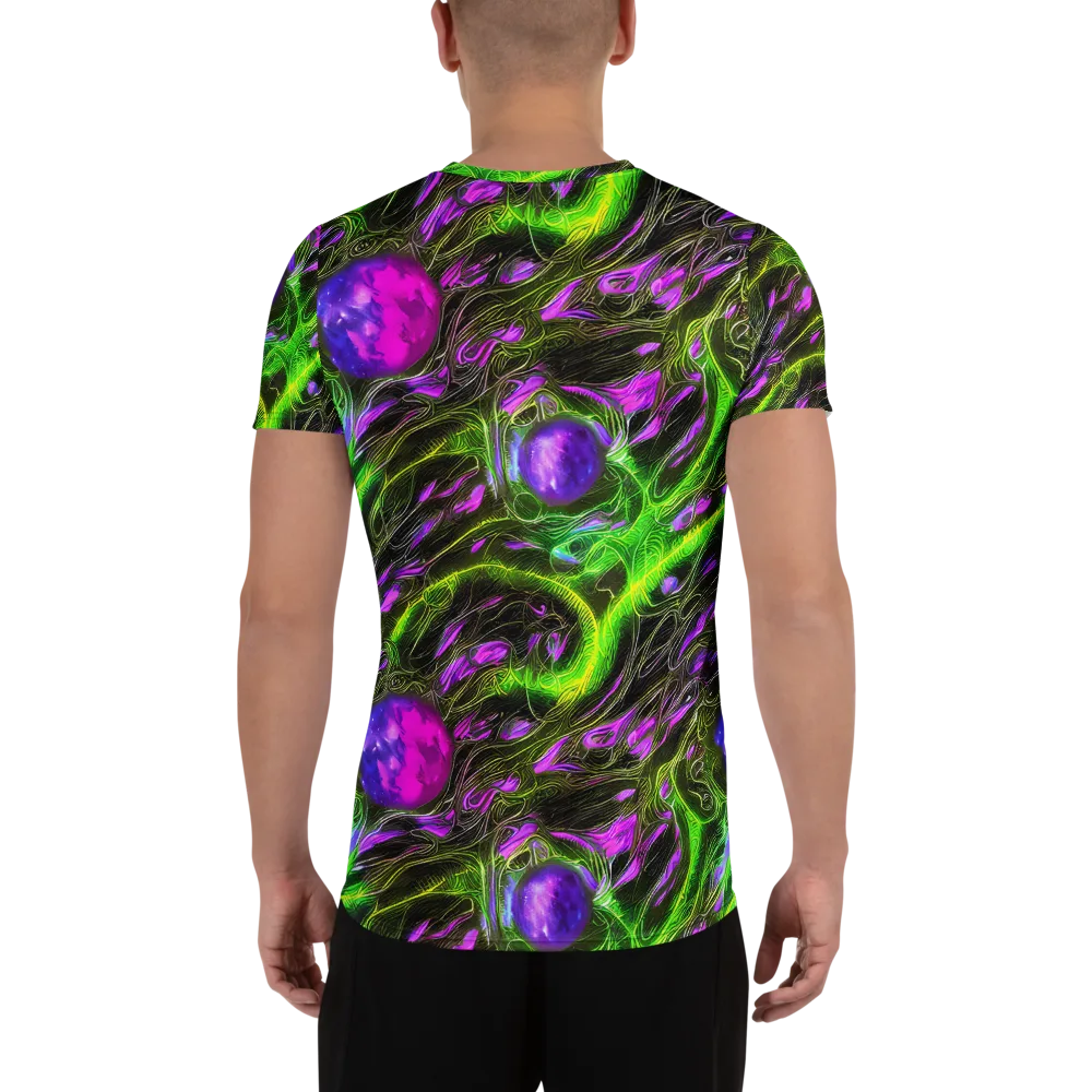 Neon Vine Reverie on Men's Athletic T-Shirt — Back