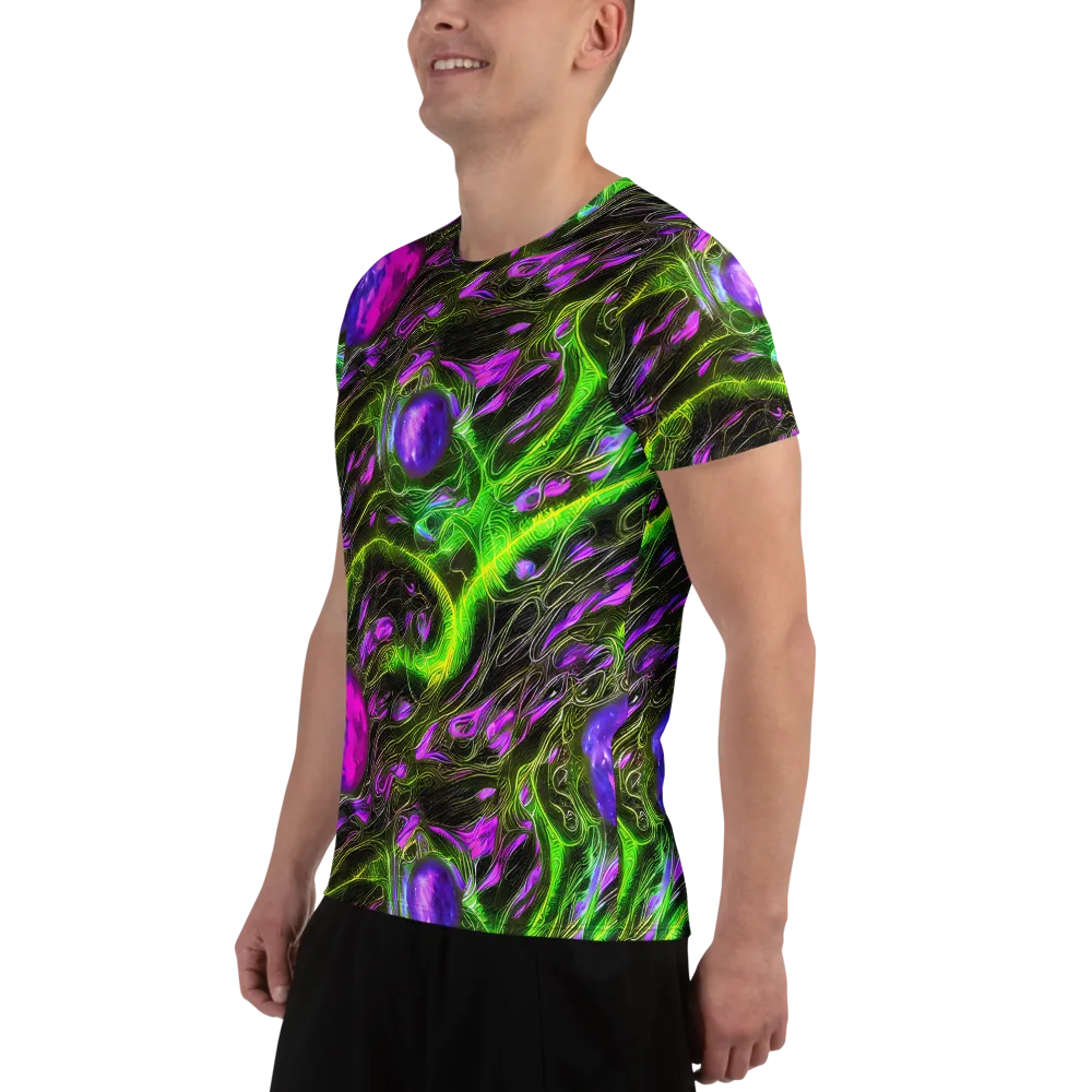 Neon Vine Reverie on Men's Athletic T-Shirt — Left