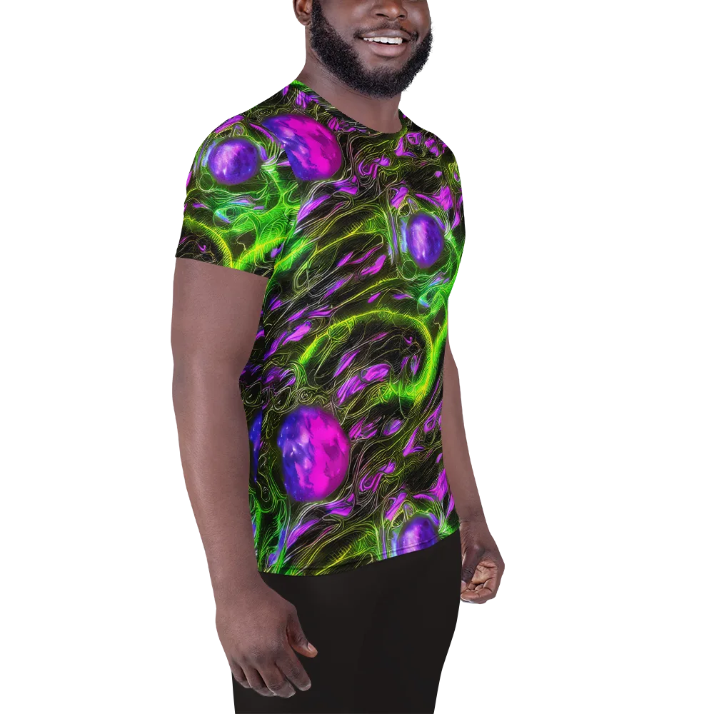 Neon Vine Reverie on Men's Athletic T-Shirt — Right