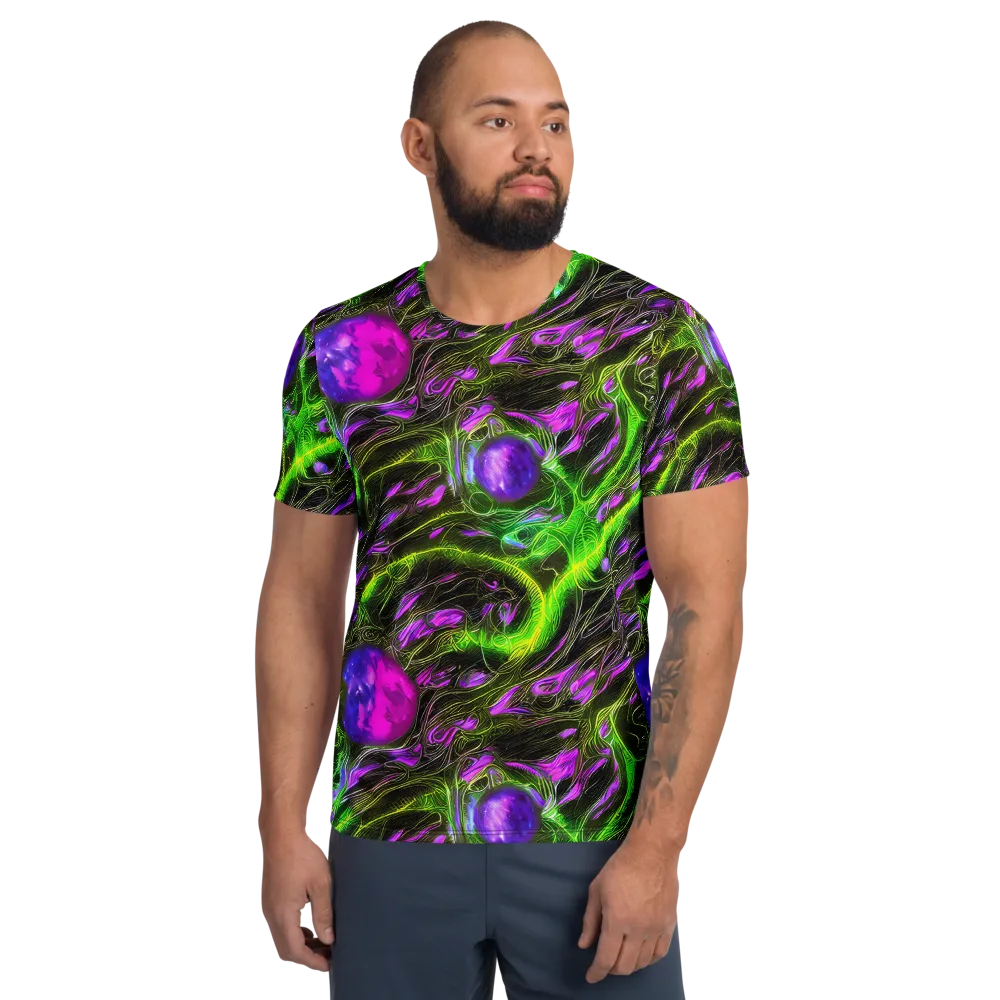 Neon Vine Reverie on Men's Athletic T-Shirt — Front
