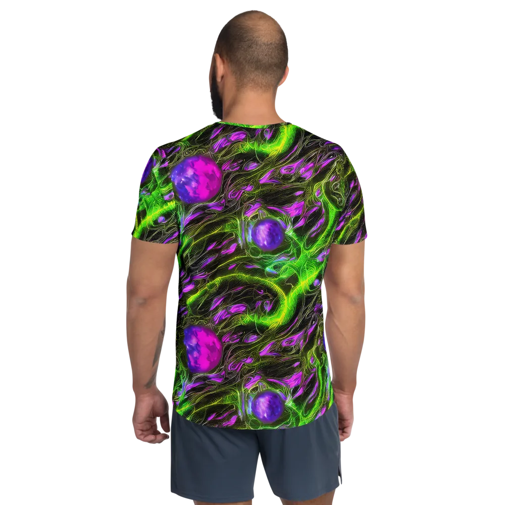 Neon Vine Reverie on Men's Athletic T-Shirt — Back