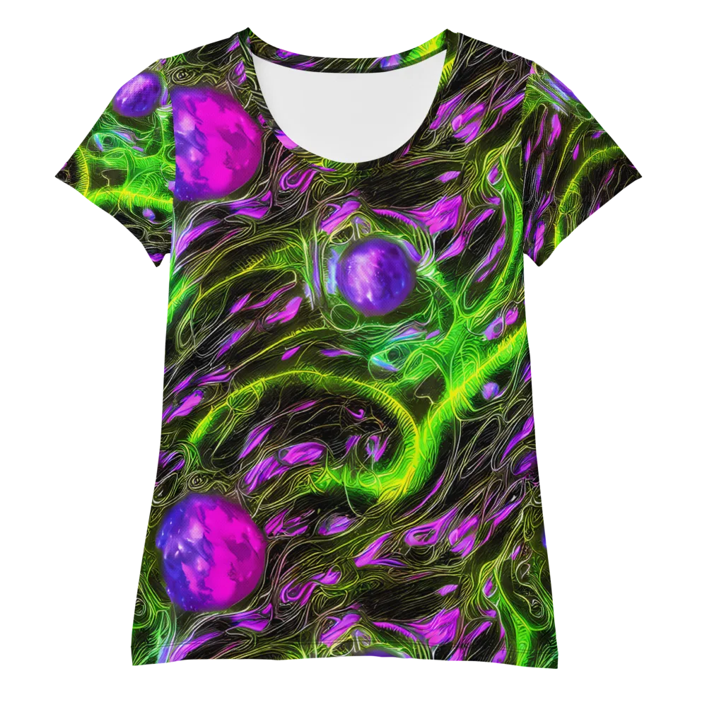 Neon Vine Reverie on Women's Athletic T-Shirt — Front